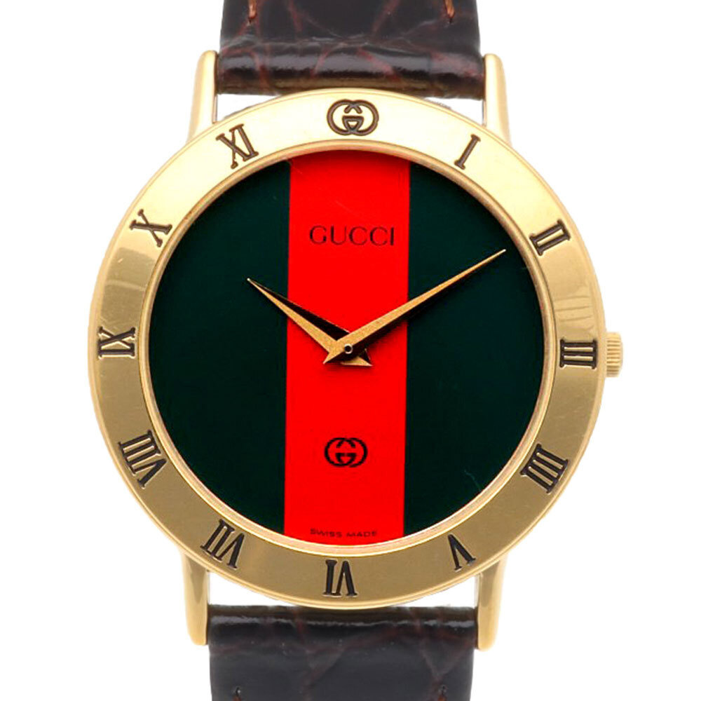 Gucci watch, GP 3000M quartz, polished, men's watch.